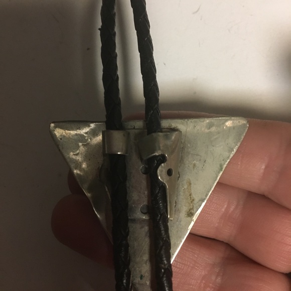 Native American Onyx Bolo Tie-408 $35 or $30 w/offer - Picture 4 of 6